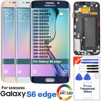 For Samsung Galaxy S6 Edge LCD G925 G925F SM-G925F Display Touch Screen Digitizer Assembly with frame For SAMSUNG S6 Edge LCD