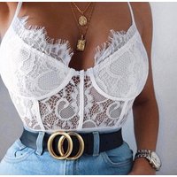 Lace bodysuit women backless transparent sexy sexy female jumpsuit