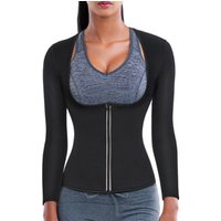 Sauna Suit Waist Trainer Neoprene Shirt for Sport Workout Weight Loss long sleeve Corset swimming corset bodysuit shirt women