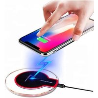 QI Wireless Charger Universal Clear Crystal LED 5W Wireless Charger Cell Phone Wireless Charger For iPhone iPhone X