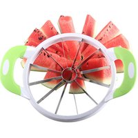 Extra Large Watermelon Slicer Home Stainless Steel Fruit Cutter Peeler Corer Server for Cantaloup