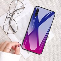 Luxury Gradient Tempered Glass Phone Cases Anti-scratch Shell for Samsung A50 A20e