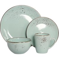 Ceramic 16pcs round shape dinner sets with gold rim and little Spray point