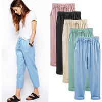 Comfortable Linen Nine Cent Trousers