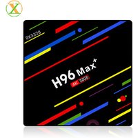 Newest smart tv box RK3328 H96 max+ 4gb ram 32gb 64gb rom android tv box 9.0 with 2.4g/5ghz dual wifi BT 4.1 H96 max plus