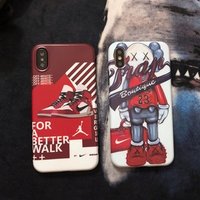 Off Sesame Street Scrub Kaws xx white phone case for iPhone 6 6s 7 8 Plus X Xs Max Xr Street Fashion Brand ELMO doll toys Cover
