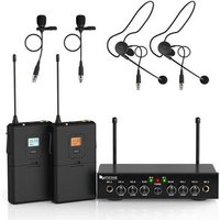 Fifine lapel headset dual channel wireless microphone professional