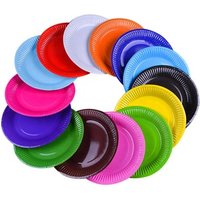 Colourful Plain Disposable Paper Plates