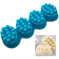 BPA Free Silicone Mould 4 Massage Bar Soaps