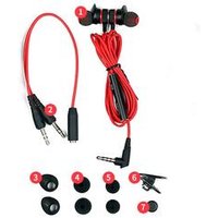 In-Ear Pro Gaming Headset 3.5mm Jack Noise Cancelling Stereo Bass Earphone with Mic For Cell Phone PC Laptop