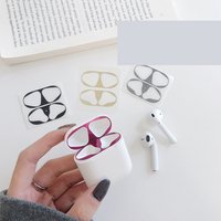 Ultra Thin Metal Sticker for Airpods Case Protective Anti Dust Guard Cover Dustproof Decal Flim for Air Pods Accessories