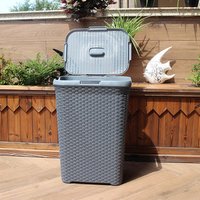 Large Plastic Wicker Laundry Basket Lid