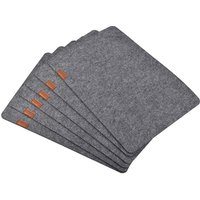 Felt Placemats Set of 6 Absorbent Table Mats Non Slip Heat Resistant Place Mats for Wood Table