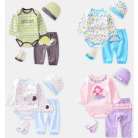 Cute Clothing Set 4 Piece Hat Romper Socks & Trousers