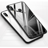 Luxury Glass Case For Xiaomi Mi9 Mi 9 SE Mi8 Mi 8 Lite Play Pocophone F1 Silicone Frame+Glass Back Cover On Redmi GO Note 7 Pro
