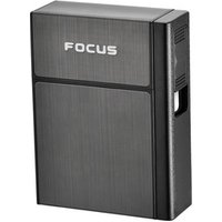 Aluminum alloy waterproof cigarette case 20 sticks usb charging lighter automatic oem logo box cigarette holder