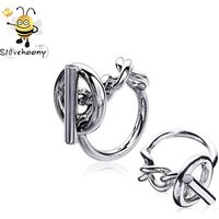 2018 France Popular Jewelry 925 Sterling Silver Rope Chain Ring For Women Rotatable Lock Wedding Ring Fine Jewelry