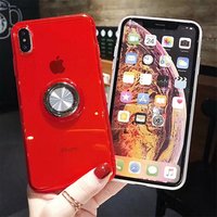 2019 new arrivals clear transparent tpu magnetic ring holder phone case cover for iphone 6 / 7 / 8 / x / xr / xs max