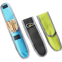 Bamboo Travel Utensils Carrying Case