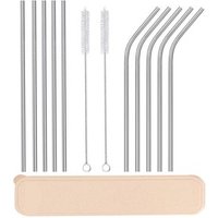 Reusable wholesale 304 stainless steel straws cocktail metal straws