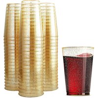 Cup supplier custom plastic cups 12oz gold glitter cup