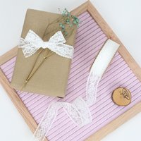 La Ribbons White 100% Cotton Fabric Embroidery Lace Trim