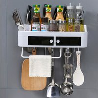 Wall Mounted Kitchen Storage Rack Condiments