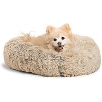 New Design Luxury Orthopedic Faux Fur Cushy Funny Foldable Donut Pet Bed Dog