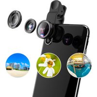 Hot selling 3 in 1 wide angel fish eye lens macro smartphone lens cell phone camera lens kit