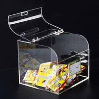 Sell well transparent eco friendly acrylic candy Storage box With curved cover