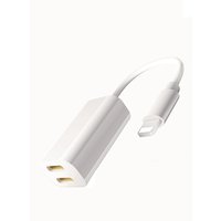Dual pin port converter in audio charger adapter cable for iPhone 7 8 plus X XS MAx IOS system support music and call blind plug