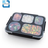 Custom ECO Office Adult Kids Insulated Meal Prep Packing Leakproof Metal Bento Boxes Food Compartment Stainless Steel Lunch Box
