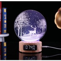 3D Wireless Night Light Blue tooth Speaker LED Portable Baby Wake Up Bluetooth Speak With LED Light