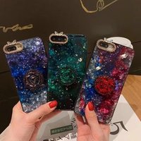 New arrival marble phone case for Iphone 6 7/8 X XR,luxury flash band stand phone shell cover for Iphone 6p 7p XSmax