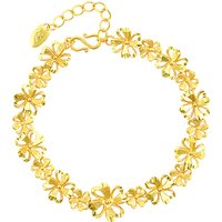76478 xuping flower shaped women bracelet jewelry, 24k color alloy bracelet women jewelry