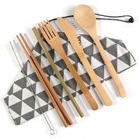 6 Piece Japanese Cutlery Set Cloth Bag