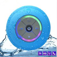 New design LED sucker bluetooth shower speaker, waterproof bluetooth speaker with LED light