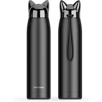 Hello Dream Private label Skinny Thermos flask Double Wall Stainless Steel Water Bottles Black Pink Gold Fox