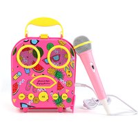 Summer Beach Cute Blue tooth Karaoke Microphone Wireless Speaker Customized Cartoon Girls Handbag for Kids Children