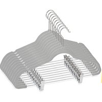 45cm Non Slip Velvet Clothes Pant Hanger with 360 Degree Rotating Hook , Durable, Ultra Thin Space Saving, with Notches