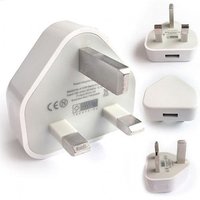 True CE Certified UK 3Pin USB AC Mains Power Wall Charger Plug Adapter