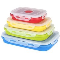 Food Grade Silicone Lunchbox Foldable Silicone Bowl Collapsible Silicone Food storage Container