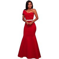 One Shoulder Ponti Gown