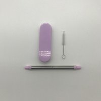 First Collapsible Metal Straw Reusable Colorful Straws Portable Telescopic Drinking Straw Stainless Steel