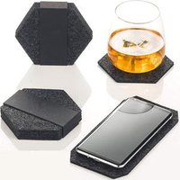 Absorbent Felt Coasters Double Holder Unique Phone Coaster Muli function placemat