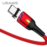 USAMS U28 3A Fast Charging USB Magnetic Mobile Sync Data Cable for Type-C port Devices