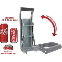 16 oz Aluminum Can Crusher & Bottle Opener | Heavy Duty Large Metal Wall Mounted Soda Beer Smasher-Eco-Friendly Recycling Tool