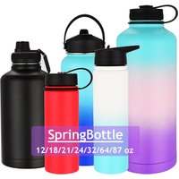 Stainless Steel Metal Sports Water Bottle Wide Mouth Lid