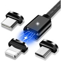 2019 WSKEN X1 Magnetic Charging Data Cable with micro USB type c lighting for i phone Android