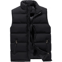 Quilted Sleeveless Puffer Vest Pockets